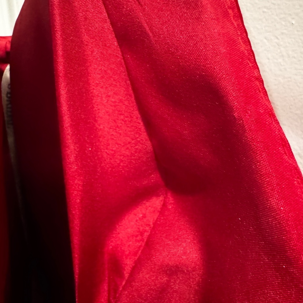Red Floor Length Ball Gown Size 0 David’s Bridal - Picture 8 of 12